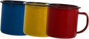 PRETYZOOM 3pcs Vintage Enamel Mugs Supplies for Tea Juice Easy to Clean Lightweight Enamelware Cups for Daily Use Retro Design