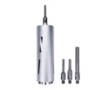 3-1/4 inch Diamond Dry Core Drill Bit, 10" Drilling Depth, 5/8"-11 Thread for Concrete Masonry Brick Block, Includes 3 Adapters SDS Plus, SDS Max and Hex (3-1/4 inch)