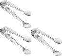 3pcs Ice Tongs and Scoops Stainless Steel Food Tongs Smooth Edges Thickened Handle for Cube Sugar