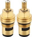 Faucet Cartridges for Grohe 45882000 45883000, 1/2″ Cold Hot Ceramic Cartridge, 2-Hole installation faucet ceramic cartridge Replacement Assembly (45882000+45883000)