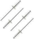 100Pcs Aluminum Pop Rivets 3/16" x 3/8" (Diameter x Grip Length), Dome Head Blind Rivets for Sheet Metal Automotive Railway