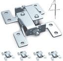 Countertop Joint Fasteners Double Action - 4-Pack, Adjustable Flip Bolt Fastener for Counter-top Table-top Connector Hardware, Miter Draw Bolt Joint Seam Woodwork Surface Connector Kit