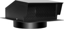 10 inch Roof Vent Cap, Removable Roof Vent, Bathroom Exhaust Roof Vent for Dryer, Galvanized Steel with Damper for Ventilation System, Black