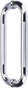 ETULLE Shape Stainless Steel Door Handle Set,Cabinet Kitchen Bathroom Barn Door Handle,Double Sided Round Tube Modern Entrance Gate Handles (Color :Silver,Size :42.5cm (16 3/4"))