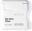 Boka Ela Mint Expandable Woven Dental Floss, Made from Plant-Based Vegetable Wax, Teflon-Free, 30 Yards of Waxed Floss (Pack of 1)
