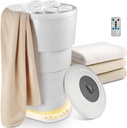 Towel Warmer Bucket, Foldable 23L Large Towel Warmer for Bathroom with Remote, Auto Shut Off, Fits Up to Two 40"X70" Oversized Towels, Bathrobes, Blankets, Gifts for Men, Women, Mom, Dad