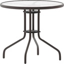 Flash Furniture Bellamy 31.5'' Round Indoor/Outdoor Tempered Glass Metal Frame Side Table, Bronze