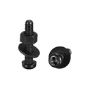 uxcell Nylon Screw Nut Washer Assortment Kit, M4x20mm Round Head Machine Screw Bolt Nuts Flat Washers Black 20 Set