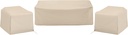 Crosley Furniture Patio Furniture Covers, Waterproof 3-Piece Cover Set for Outdoor Chairs and Sofa, Tan