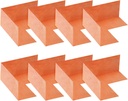 uxcell 8pcs Inside Waterproofing Corner Shower Seamless Corner Cover, Polyethylene Seamless Corner for Bathtub and Steam Room, Orange (Inside)