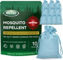 Mosquito Repellent Outdoor Patio & Yard: Natural Citronella & Peppermint Oil Pouches – Safe for Kids & Pets – Essential Oils Formula – Mosquitoes Repeller – Camping & Backyard (10 Pouch)