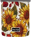 ALAZA Sunflower Red Heart Kitten Cats Airtight Coffee Bean Canister Customed 30oz Food Storage Containers with Lids For Gournd, Tea, Sugar, Flour, Rice, Cereal, Candy Cookie Jar
