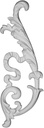 Ekena Millwork ONL13X06X00KI-R Kirke, RightUrethane Onlays, 13"W x 6 1/4"H x 3/4"P, Primed