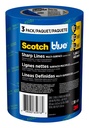 ScotchBlue Sharp Lines Painter 's Tape, 1.88 Inches x 60 Yards, 3 Rolls, Blue, Paint Tape Chrání povrchy a odstraňuje snadno, Edge- Lock Painting Tape pro vnitřní a venkovní použití