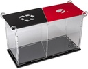 ChefWave Clear Dual Compartment K Cup Coffee Pod Organizer with Recyclable Section - Sleek Pod Holder for Nespresso and Keurig Capsules, Ideal Storage Solution for Your Kitchen, Pantry, Coffee Station