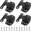 Biaungdo 4 Pieces Metal Dining Table Locks Dining Training Table Buckles Latches Table Connectors Leaf Latch Hardware Accessories(Black)