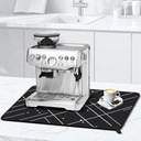 Coffee Mat for Breville - Coffee Station Espresso Machine Matt Coffee Pot Dish Drying Pad for Counter Organizer, 23.6"×15.7" Extra Large Under Coffee Maker Bar Accessories, Anti-slip, (Stars)