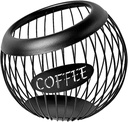 Sleek Coffee Pod Holder: Elegant Storage Solution for Kitchen, black