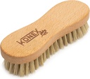 KONEX Nylon Fiber Economy Utility Cleaning Hand Brush | Heavy Duty Hand-Held Scrub Brush Stiff Bristles | Wooden Body, Ideal Scrub Brushes for Cleaning (Peanut Shaped)