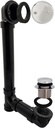 Westbrass Tip-Toe Sch. 40 ABS Bath Waste with Two-Hole Elbow, Polished Chrome, D4931-26