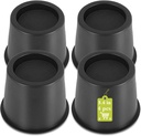 4 Pack Furniture Risers 4 Inch, Bed Risers Heavy Duty for Table Desk Couch Chair Sofa Cabinet Bed Frame Dorm, Round Table Leg Risers Lift Height 3.4", Black