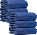 Padded Moving & Packing Blankets-Heavy Duty Pro - 80" x 72" (90lb/dz Weight) - Furniture Shipping Pads for Moving and Storage- Blue-6 Pack