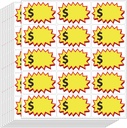 300 Pcs Garage Sale Stickers, (2"x3") Removable Adhesive Yard Sale Price tag Stickers with Space to Write Pricing, Rummage Sale Price Labels for Retail, Flea Market, Annual Community Sales
