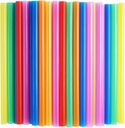 100 Pcs Jumbo Smoothie Straws,Colorful Disposable Wide-mouthed Large Straw.
