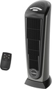 Lasko Tower Space Heater Indoor, Compact Electric Heaters for Indoor Use, Small Space Heater with Remote, Ideal Lasko Space Heaters for Indoor Use, 22.5 Inches, Grey/Black, 1500W, 751320