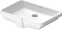Duravit 0316530017 2nd Floor 20-5/8" Rectangular Ceramic Undermount Bathroom Sink with Overflow