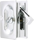 Emtek Pocket Door Passage Lock Set, Polished Chrome