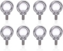 Lependor M8 Metric Machinery Lifting Eye Bolt, 304 Stainless Steel Thread Lifting Ring Eyebolt - 8 Pcs M8 (5/16")