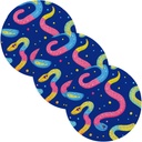 3 Pcs Kitchen Trivet Mat for Hot Dishes 15in Cotton Thread Weave Kitchen Hot Pads for Crock Pot Spoon Rest for Cooking and Baking Hand-Drawn Snake Royal Blue