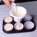 Baost Hand-held Chocolate Icing Cream Funnel Cup Plastic Chocolate Batter Dispenser Pancake Batter Dispenser Funnel for Pancake Maker Helper Home Kitchen DIY Baking Random