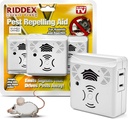 Riddex Sonic Plus Ultrasonic Pest Repeller, Plugs in with extra Outlets Indoor Use - Insect Repellent - Bug Repellents for Home Defense - Protect Against Rodents & Insects, Chemical Free(3 Pack White)