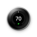 Nest Learning Smart Thermostat 3rd Generation Home/Office Wifi, Black - T3016US