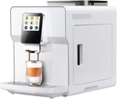 Super Automatic Cafe Quality Espresso, Latte, Americano and Cappuccino Machine with Whole Bean Grinder and Milk Frother, White