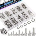 mxuteuk 500PCS Nut and Bolt Assortment Kit,M2 M2.5 M3 M4 M5 Machine Screws,304 Stainless Steel Small Metric Screw and Nuts for DIY Projects,Electronics,Repairs