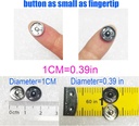 JOSDIOX 100 Sets Sew-on Snap Buttons, Snap Fastener Buttons Sewing Press Button for Clothing, Black and Silvery(10mm)
