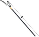 WOODLAND TOOLS 12 Foot Tree Pruner – Extendable Pole Pruner with Bypass Cutting Head, Saw Blade, Double Lock System, Fiberglass and Aluminum Poles, Cord Management, Compound Pulley System