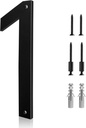 5 Inch House Numbers for Outside 1 - Easy Installation With Screw Set, Includes Hardware for Flush or Floating Mount, Frosted Matte Black Acrylic Address Mailbox Numbers for Door, Exterior, Porch