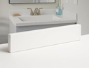 Bathroom Vanity Sink Backsplash/Sidesplash (Super White Engineered Marble, 4" x 30")