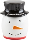 Mud Pie Small Christmas Treat Jars, Snowman, 6" x 4" dia