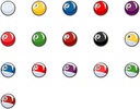 Set of 16 KNOBS - Pool Ball - Billiard Balls - Decorative Ceramic Dresser Drawer PULLS Cabinet Cupboard KNOBS
