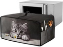 Kitten Daisy Print Toaster Oven Stain-resistant Cover for Kitchen Counter Decor, Heavy Duty Heat-resistant Microwave Oven Cover, Washable (Medium-16.1 * 19.71 * 10 inches)