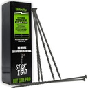 Velocity Long Length Exterior 8 Inch Wood Screws - T30 Torx Bits (Size #12) – Rust Resistant Long Wood Screw Set with Stick Tight Hexstix Driver Bit (25 Count)