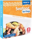 Seafood Boil Bags 5 Pack Large Cooking Bag Seasoning Storage Bag for Crab Fish Crawfish, 17.7 x 15.7 Inch