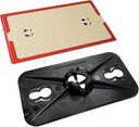 ZipWall Head, Non-Skid Plate, TPH1,Black, Red