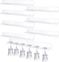 Barydat 8 Pcs Acrylic Champagne Wall Holder Clear Wine Glass Rack Wall Mounted Hanging Champagne Flute Display Stand for Home Bar Party Supplies (24")